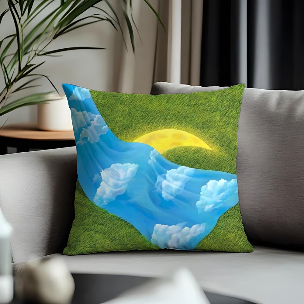 Fashion MMulgil Kimeful Cushion Cover Antidustmite Pillowcase Invisible Zipper Silky Short Plush Sofa Cushion Cover