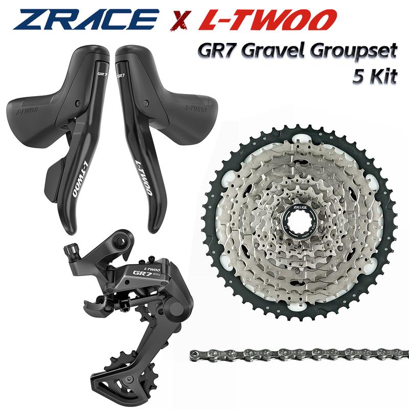 LTWOO GR7 1x10 Speed, 10s Road Groupset, R/L Shifter + Rear Derailleurs + ZRACE Cassette, gravel-bikes Cyclo-Cross 10s 11-46T Cassette