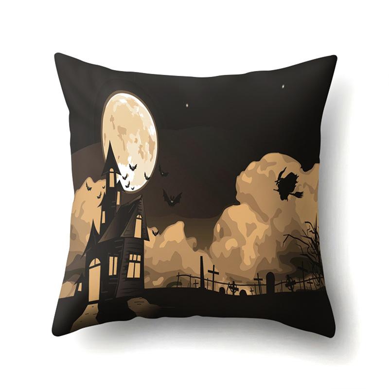 Halloween Pillowcase Car Waist Pillow Pumpkin Sofa Cushion Cover Office Home Living Room Pillowcase
