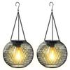 Solar Lantern 1/2pc LED Hanging Lights Outdoor Waterproof Garden Landscape Decoration for Backyard Fence Path