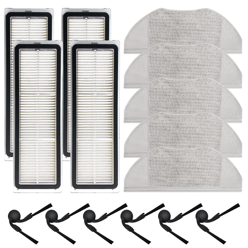 For Xiaomi Robot Vacuum S40 OV81 Spare Parts Set Side Brushes HEPA Filter and Mop Cloths for Efficient Floor Cleaning