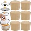 Wooden Pot Lid Handle Universal Insulated Lib Cover Knob Cap Replacement with Screw Washer Pans Lids Handgrip for Exercise Play