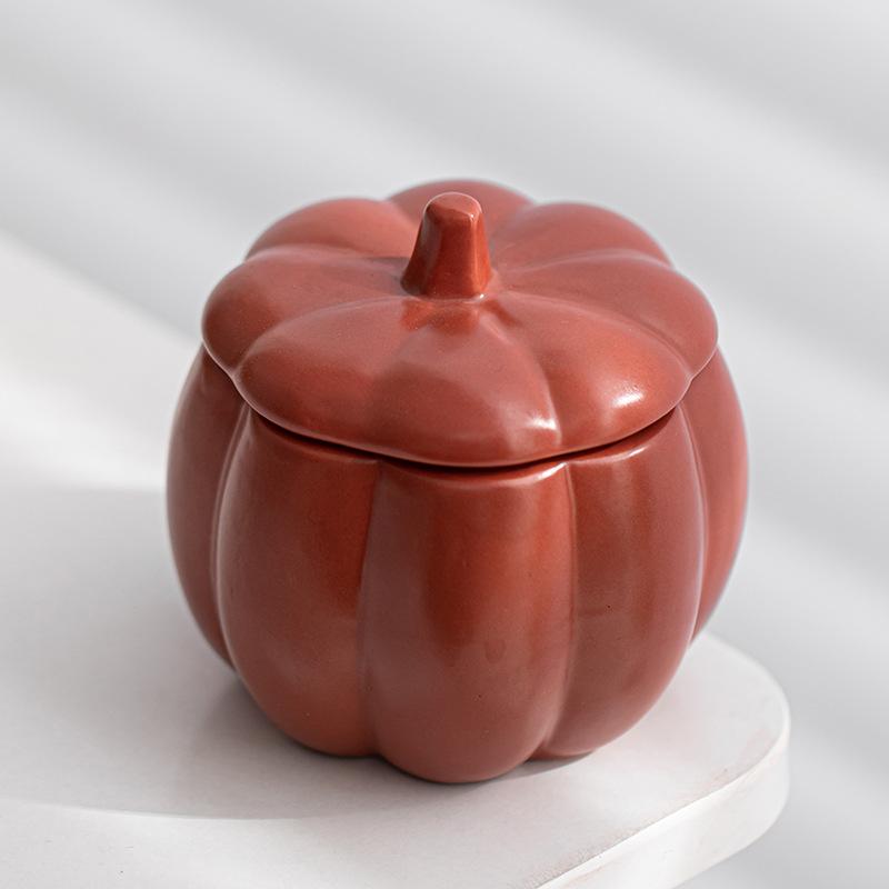 Ceramic Ornaments Pumpkin Candle Cups Candle Jars Candle Holders Home Decoration Ornaments Gifts American Pumpkin Bowls Utensils