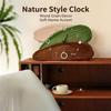 Vintage Wooden Table Clock, Antique Round Silent Desk & Wall Clock for Home Art Decor