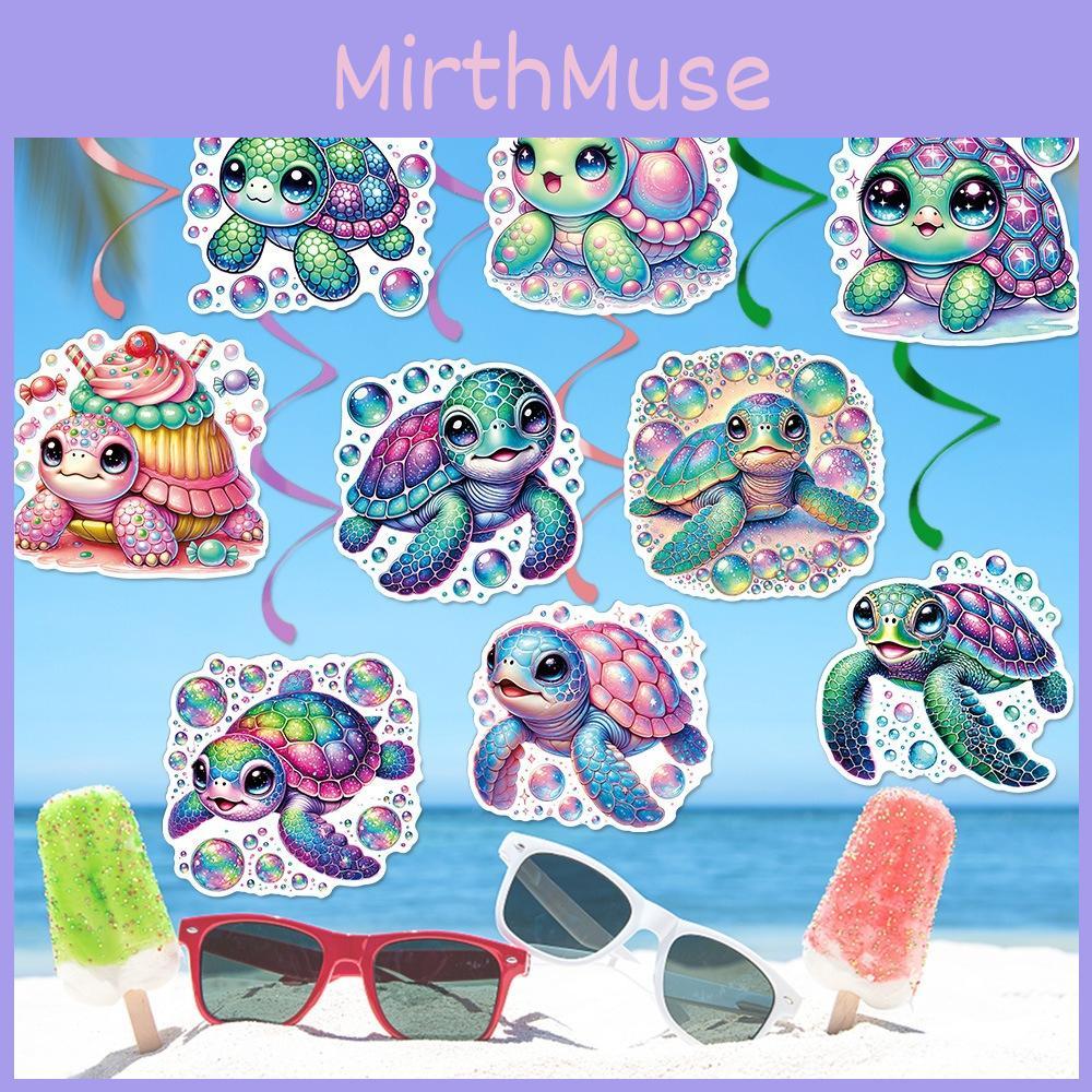 Sea Turtle Birthday Party Decor Spiral Hanging Ornaments For Ocean Events Theme