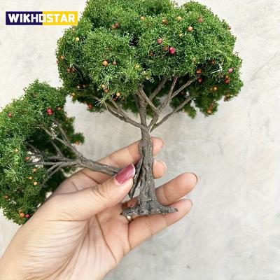 1pc Realistic Fruit Tree Decor, Miniature Sand Table Building Model Decoration, DIY Fruit Trees Miniature Landscape Decoration