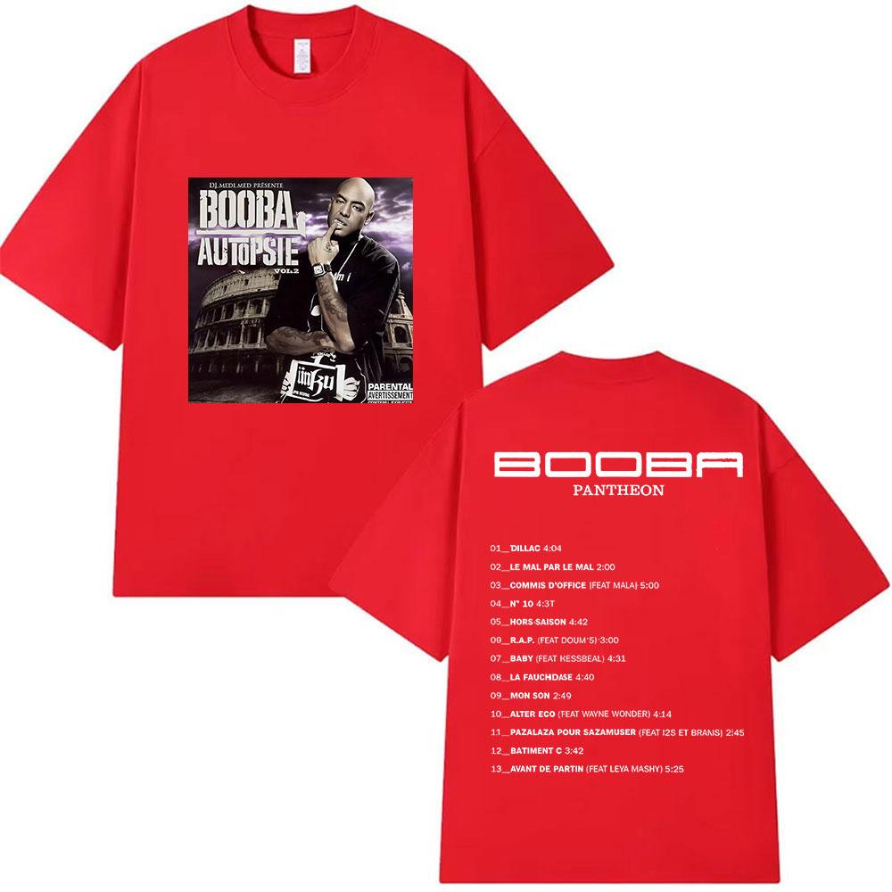Rapper Booba Album Tour 2025 Graphic T Shirt Unisexs Retro Fashion Oversized Cotton TShirts Hip Hop Clothing High Quality TShirt