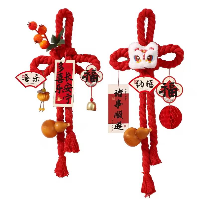 Chinese Knot Ornaments, Spring Festival Atmosphere Decorations 2026 Year Of The Horse New Year Decorations, Front Door Hangings