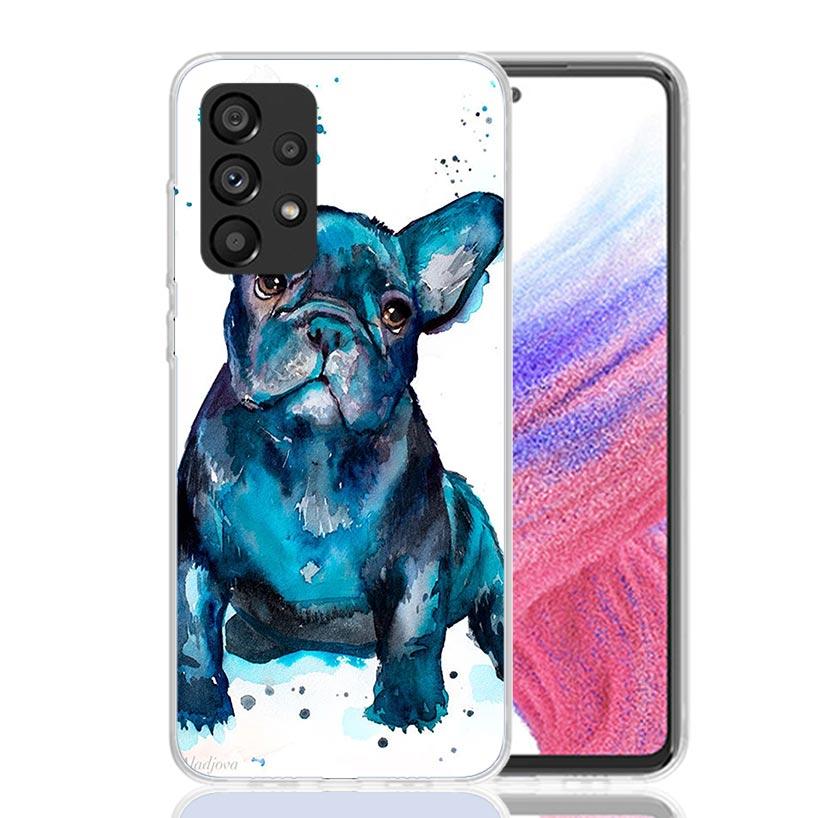 French Bulldog Dog Pug Case Phone Cover for Samsung Galaxy A17 A16 A15 A14 A13 A56 A55 A54 A53 A36 A35 A34 A33 A26 A25 A24 A23 A