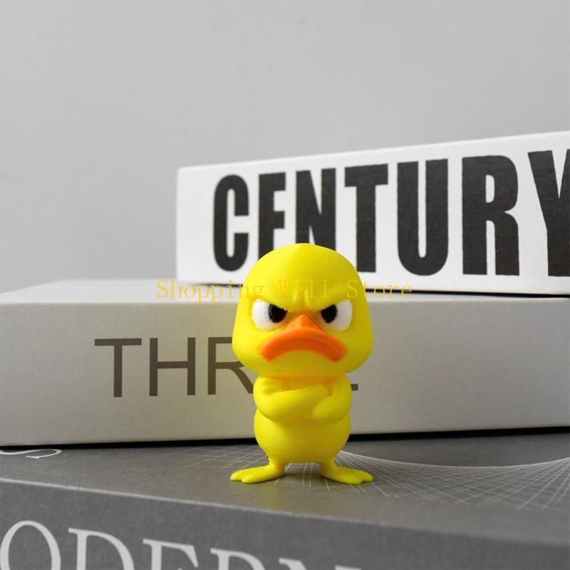 KX4B Easyly Clean Duck Statue Desk Accessory for Home Classroom Decoration Use