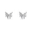 S999 Sterling Silver Butterfly Stud Earrings - Women's Simple, Stylish Design with High-End Feel, Comfort, and Care.