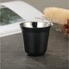 80ml Stainless Steel Mini Coffee Cup Summer New Simple Flat Bottom Cup Wall Heat-insulating Coffee Cup Portable Small Drink Cups