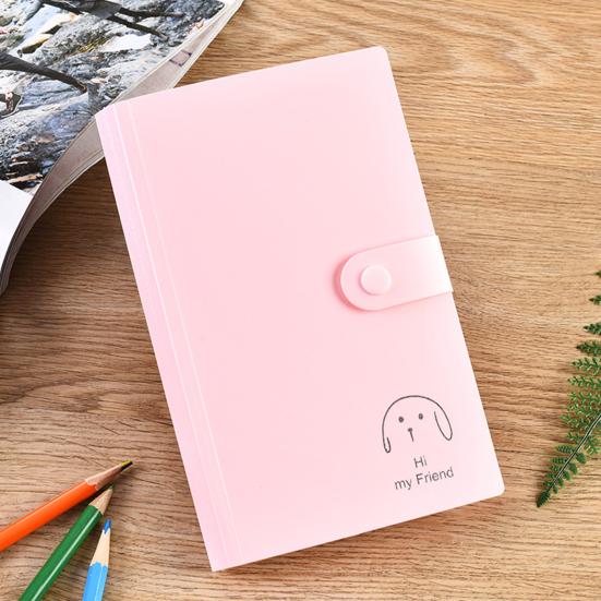 Jewelry Storage Book 120 Compartments Clip on Button Closure Clear Print Oblong Shape Necklace Earring Ring Jewelry Display Holder Household Stuff