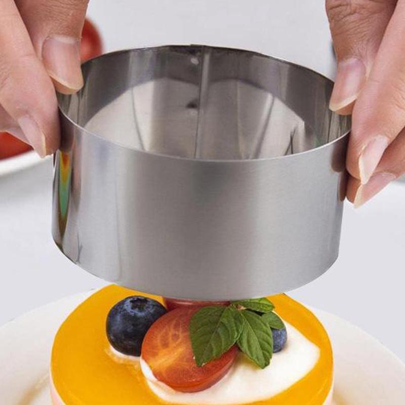 Inel rotund ajustabil din oțel inoxidabil pentru tort, retractabil, inel pentru mousse, ușor de îndepărtat, instrument inel pentru copt