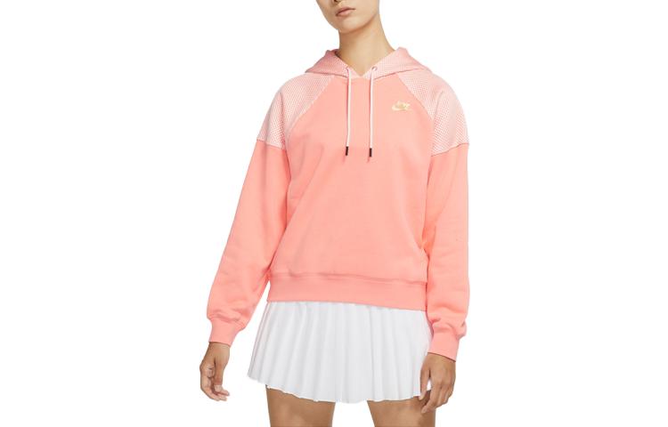 Nike Sweatshirts Women s Ecstatic Dark Red Metallic Hooded Moderate Other DN1339-693 M