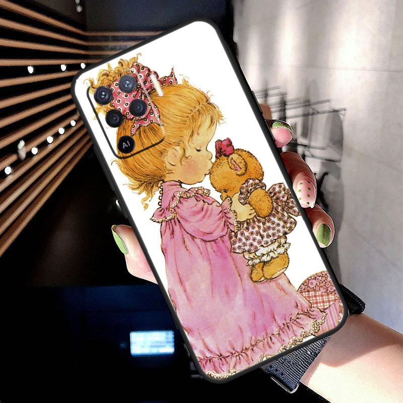 Sarah Kay pattern Case For Oppo A38 A18 A78 A98 A58 A60 A80 A40 A96 A76 A16 A94 A74 A54 A15 A17 A57 A77 A5 Pro
