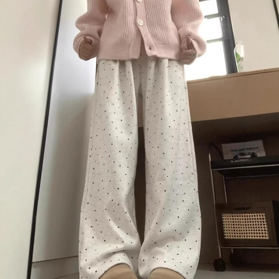 

Women’s Spring/Autumn Loose Straight-Leg Wide-Leg Pants for Pear-Shaped Figures M чорний