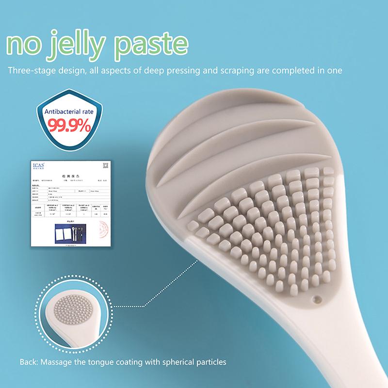 Double Side Tongue Cleaner Brush For Tongue Cleaning Oral Hygiene Tools Tongue Scraper Toothbrush Fresh Breath