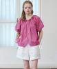 OPENING SUNSHINE Floral Embossed Lace Detail Elastic Waist Shorts White