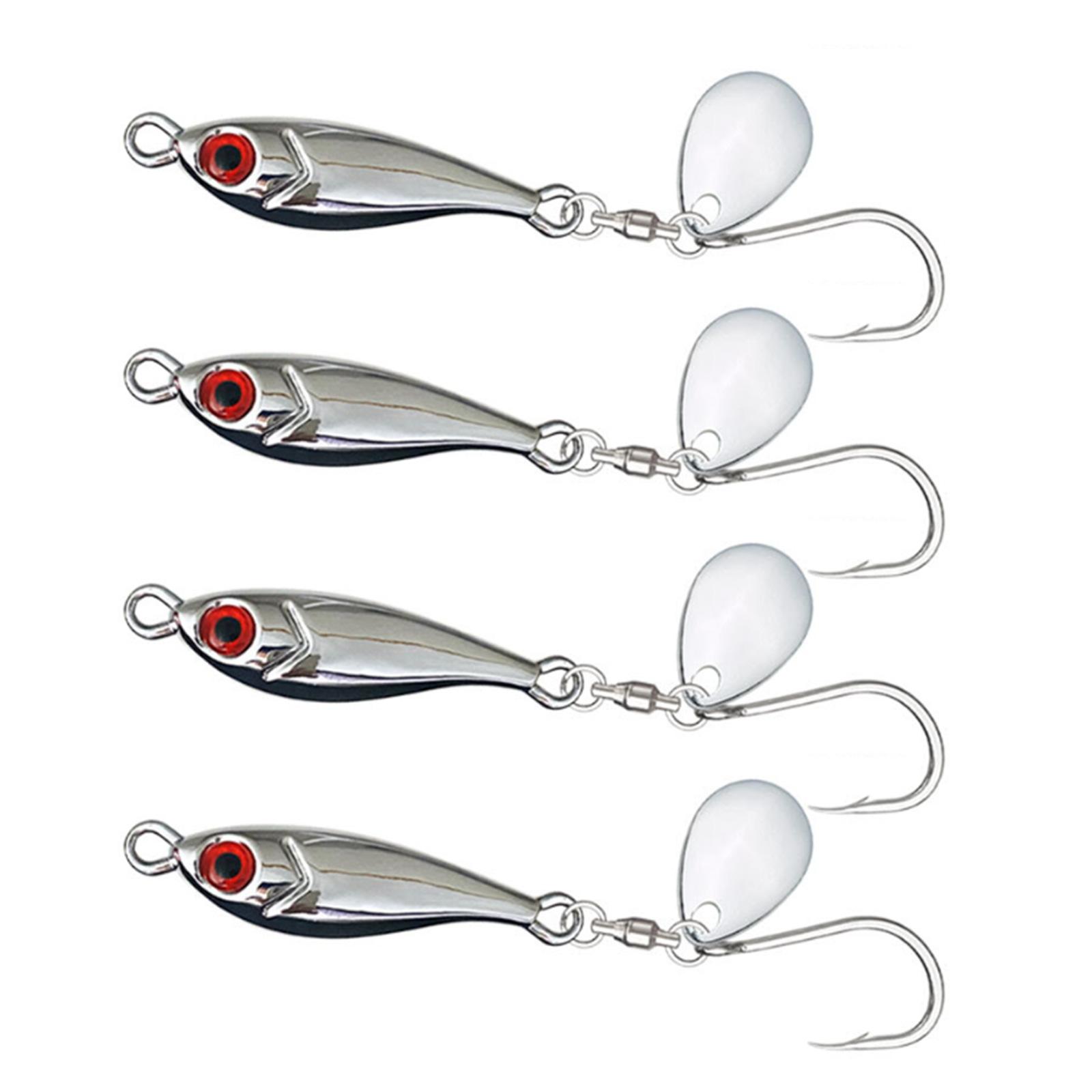 

4Pcs Cast Fishing Artificial Bait Fishing Hard Baits with Hooks 5g-30g Jigging Lure Sinking Spoons Baits Fishing Tackle 7G