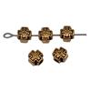 40pcs 6x5.6x4.6mm 2 Colors Antique Silver Color Antique Gold Color Cross Shaped Perforated Beads Jewelry Materials Wholesale