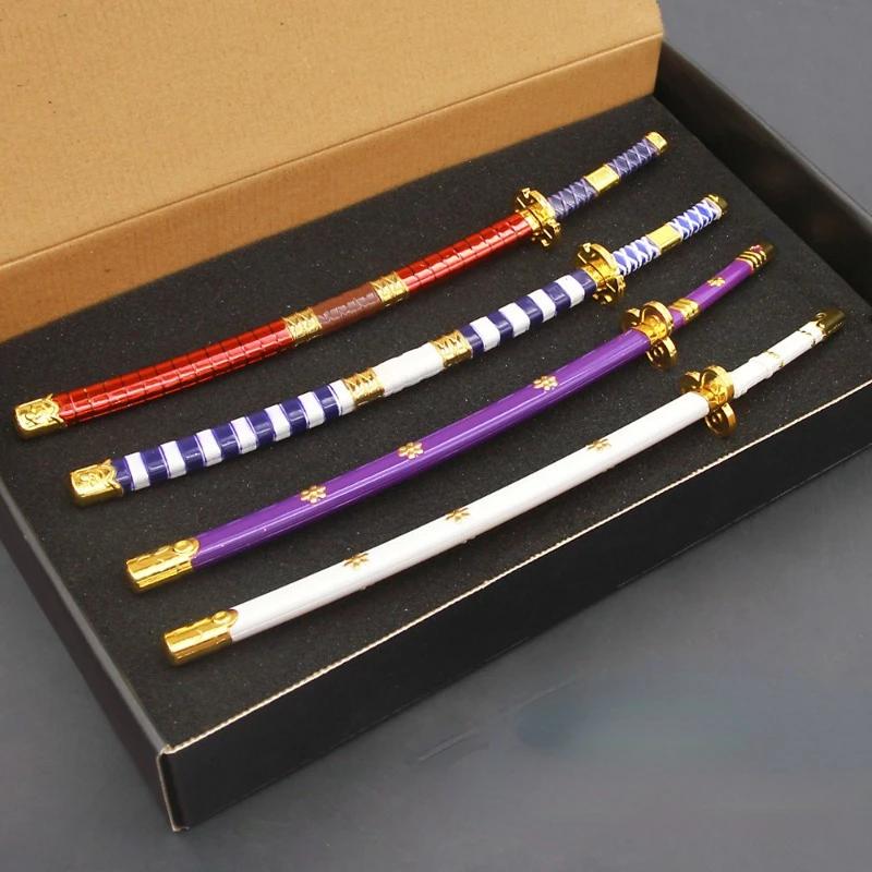 25cm Roronoa Zoro Katana Anime Metal Iron Zoro Sword Ninja Knife Blade Real Size Japanese Katana Samurai Steel Sabre Toy Gift