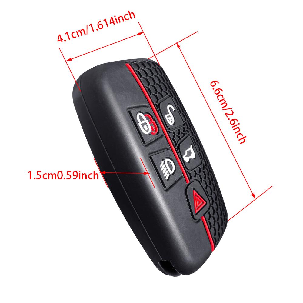 For Land Rover Range Rover R Discovery Sport 3 4 Elander Evoque Velar Freelander Silicone Car Key Cover Remote Key Case Keychain