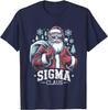 Sigma Claus Cool Santa Funny Christmas Rizz Rizzler Meme TShirt High Quality Cotton Regular T Shirt for Men Funny Tshits Style
