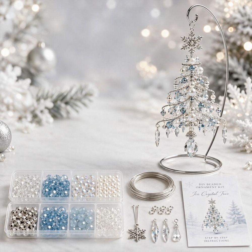 Handmade Hanging Beading Christmas Tree Beaded Christmas Tree Craft Set Parent-Child Activities