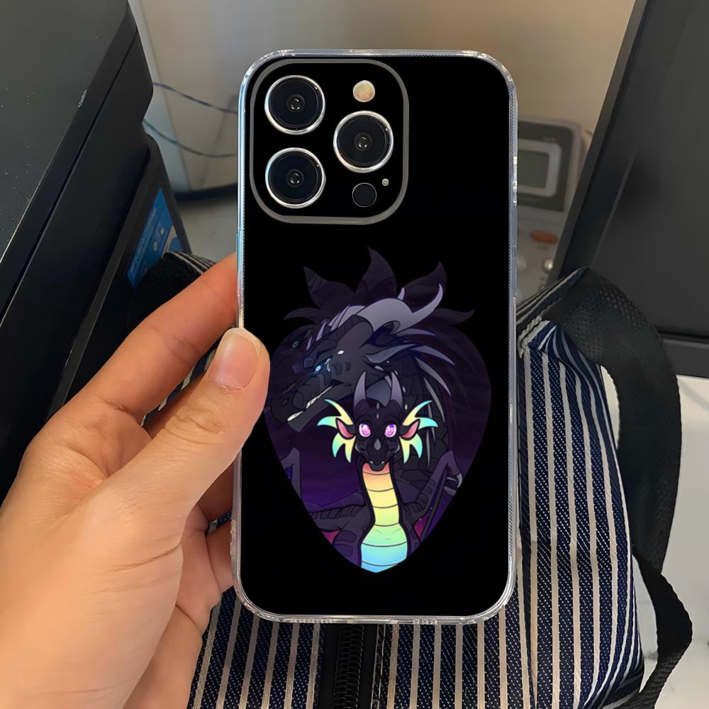 Wings Of Fire Dragons Cartoon Phone Case Transparent For Iphone 15 17 Pro Max 16 14 Pro 11 12 Pro 13 X XR XS SE Back Cover