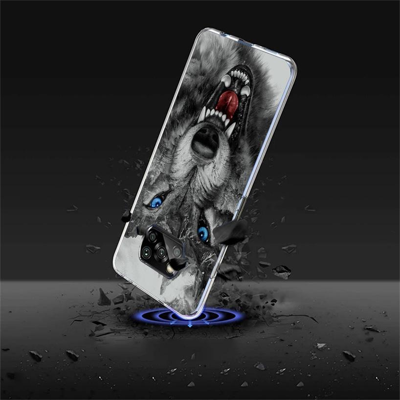Angry Animal Wolf Fierce Cover Phone Case For Xiaomi Poco F7 Ultra X7 X6 X5 Pro M7 Redmi 15C 15 13C 13 12C 12 10C 10 9A 9C 9T 9
