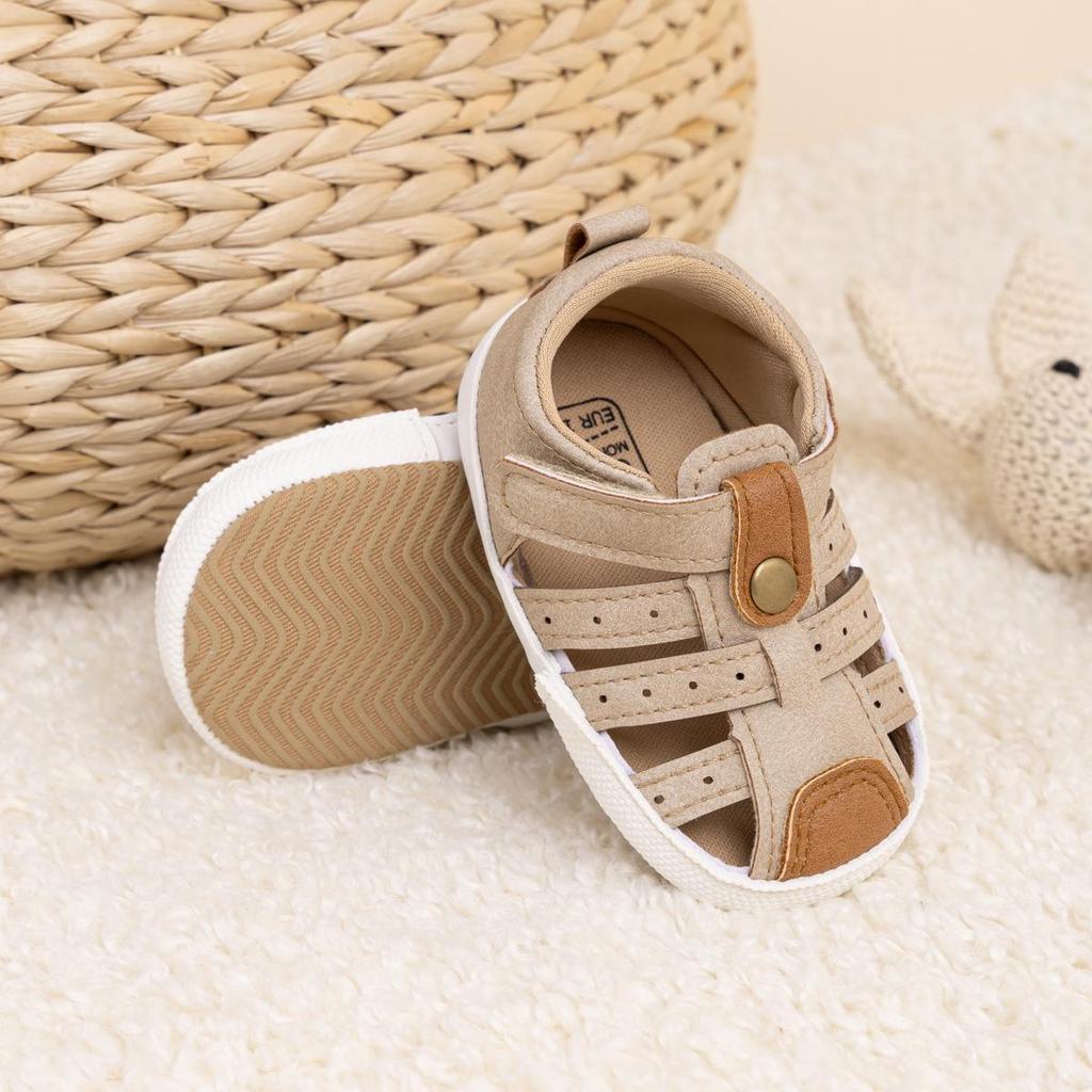 Sandales de marche respirantes à bout fermé pour bébé - Semelle souple, décontractées, pour garçons