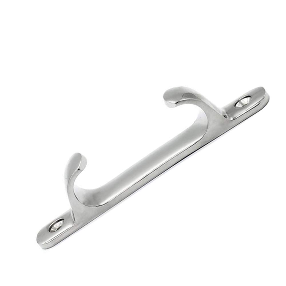 Straight Fairleader Mooring Cleat Flat Clamp 5" Stainless Steel Polished for Marine Yacht Boat Rope Slats