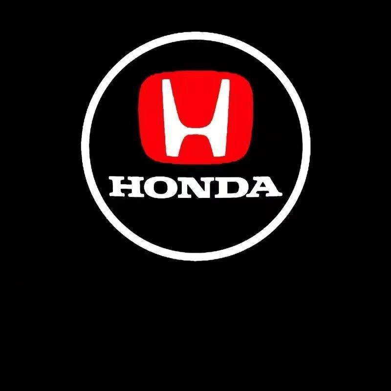 2Pcs LED Car Welcome Door Lights Emblem Accessory For Honda Civic FIT Accord Prelude CRV 5th Mugen CRZ CRX Jazz HRV Pilot Odysse RA4