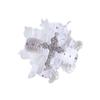 Lace Hair Clip Dark Balletcore Crosses Dark Flat Clip Halloween Hairpin Dark Elegant Hair Clip for Bunches