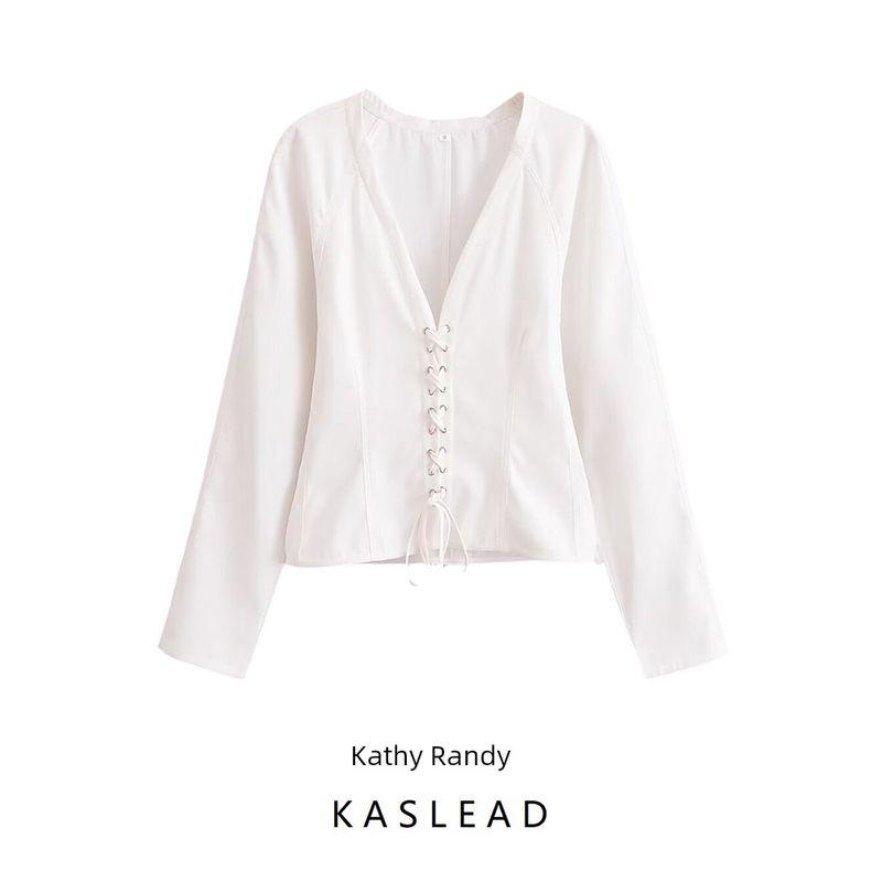 Kaslead New Arrival Women's Clothing Fashion Style Fashion Casual Minimalist Easiest for Match Rope Tops 2010798