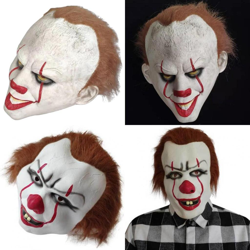 Movie Terror It Clown Latex Headset Mask Event Props For Christmas Halloween And