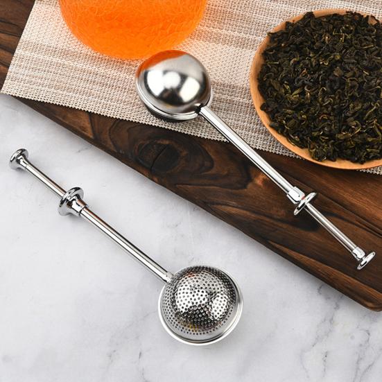 2/4Pcs Stainless Steel Tea Ball Long Handle Fine Mesh Tea Infuser Filter Strainer Food Grade Loose Leaf Steeper Tea Lovers Gifts