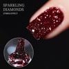 2025 Dazzling Wine Red Cherry Glitter Gel Nail Polish