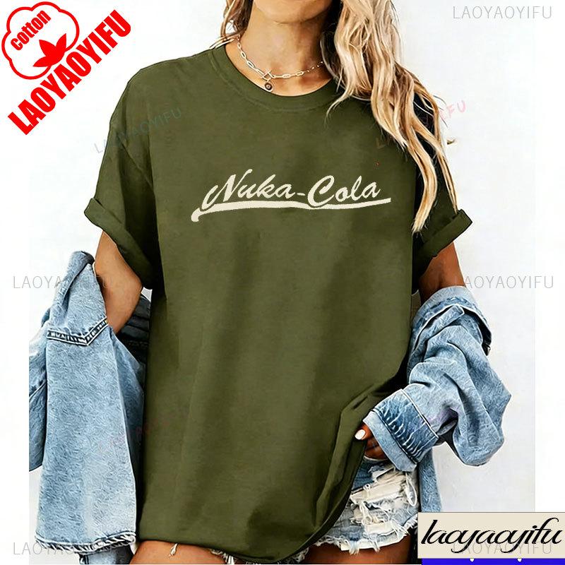 NukaCola TShirt Funny Drinks Graphic T Shirts Television Fan Tee Tops Cotton Shirts Vintage Red T Shirt 2044 Fan Gift 2026