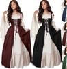 Medieval Renaissance Princess Dress with Binding Waist - Vintage Halloween Costume