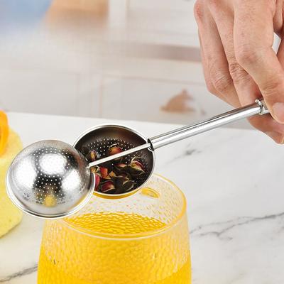 304 Stainless Steel Tea Filter Creative Portability Hanging Pipe Type Tea Leak Accessories Multi-Purpose Filter Kitchen Gadget