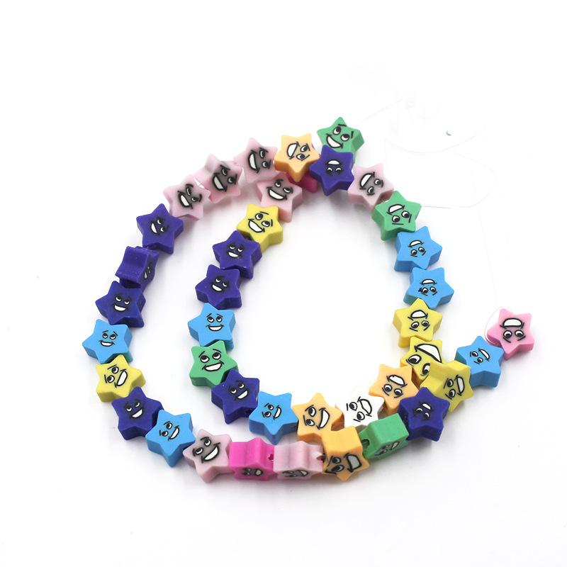 Soft Pottery Beads Beaded Handmade Materials Diy Jewelry Accessories Mobile Phone Chain Bead Separation Mixed Color Soft Pottery Loose Beads