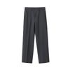 Men's Trendy Spring Loose-Fit Straight Leg Trousers with Half Elastic Waist