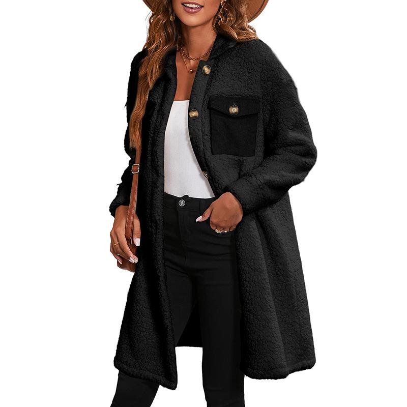 

Горячая Распродажа Осень Новая Куртка с Длинным Рукавом Женская Длинная Модная Тренд Теплая Куртка Женская S