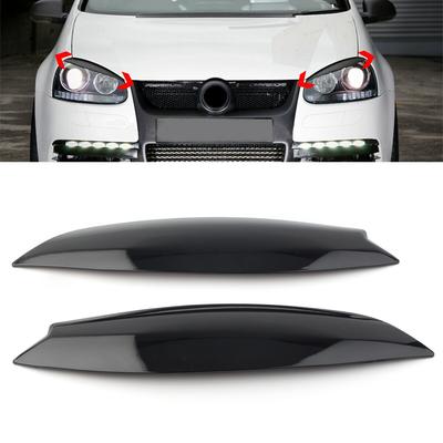 Pair Headlights Eyebrow Eyelids Chrome Trim Cover For Volkswagen For VW GOLF 5 MK5 GTI R 2005 2006 2007 Car