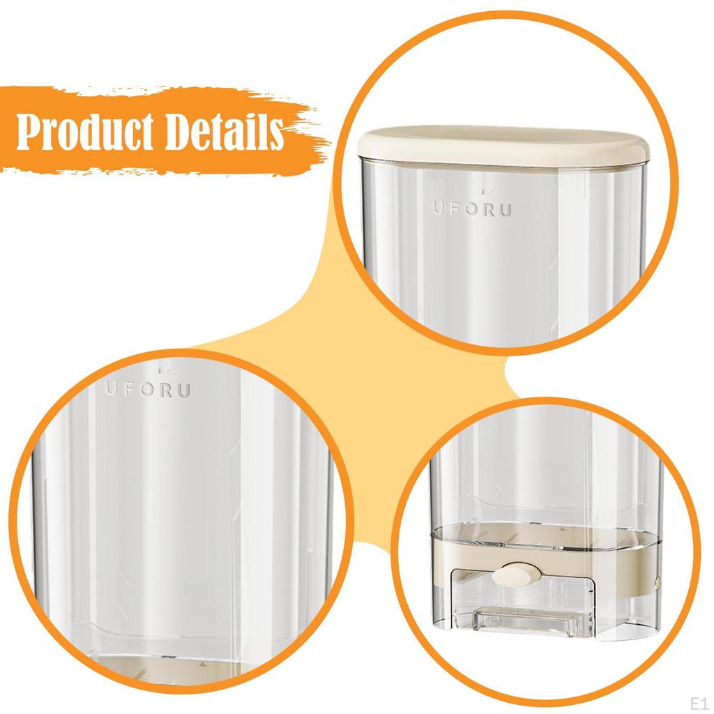 Laundry Washing Powder Container Liquid Box with Lid for Pet Food Flour Snack Rice Nuts