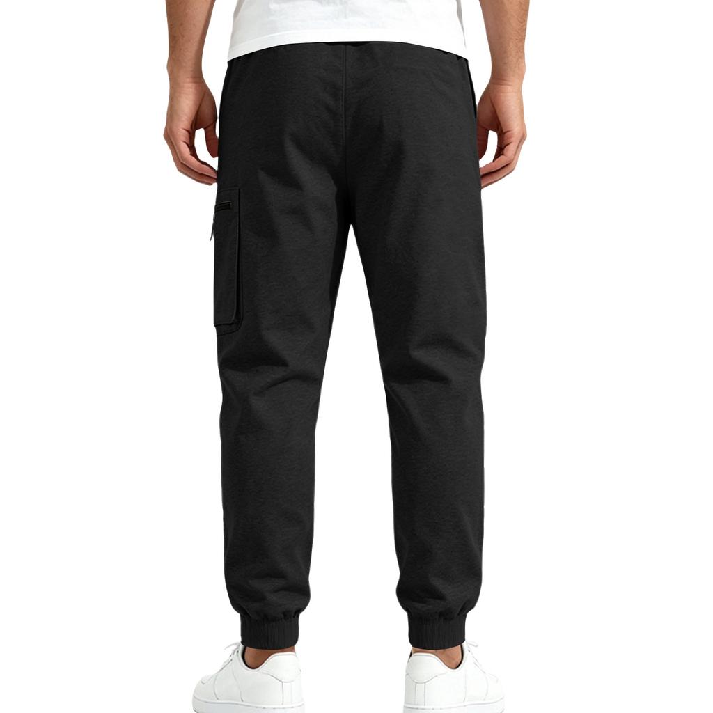Men's Casual Loose Fit Jogger Pants - Soft Sweatpants with Multiple Pockets, Elastic Cuffed Hem, for Everyday Wear and