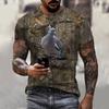 Camouflage Boar Hunting Animal T Shirts Mens Womens 3D Printed Short Sleeves Tops Street Casual Harajuku Oversized Men Clothing