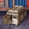 3D puzzle toy wooden camping car model, travel style RV model, suitable for interactive and creative DIY toy gifts with family
